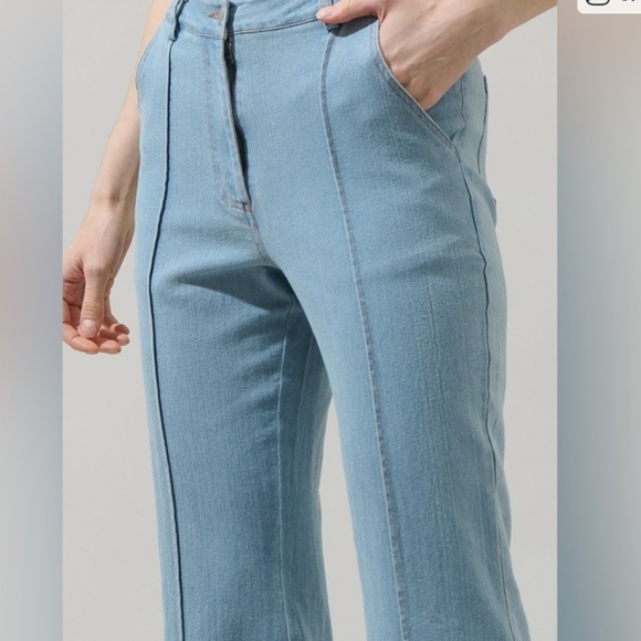 Carlie Flare Denim Pants Nwot Size Small - Picture 4 of 5